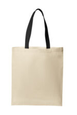 Port Authority Core Cotton Tote BG1500 Natural/ Deep Black