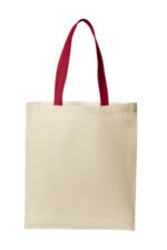 Port Authority Core Cotton Tote BG1500 Natural/ Deep Red