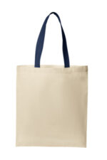 Port Authority Core Cotton Tote BG1500 Natural/ River Blue Navy