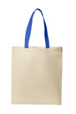 Port Authority Core Cotton Tote BG1500 Natural/ True Royal