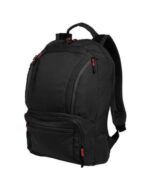 Port Authority Cyber Backpack. BG200 Black/ Red