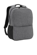 Port Authority Access Square Backpack. BG218 Heather Grey/ Black