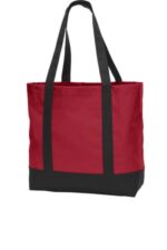 Port Authority Day Tote. BG406 Chili Red/ Black