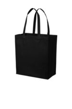 Port Authority Cotton Canvas Over-the-Shoulder Tote BG426 Deep Black
