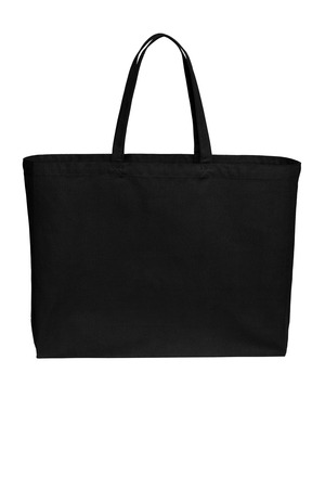Port Authority Cotton Canvas Jumbo Tote BG427 Deep Black