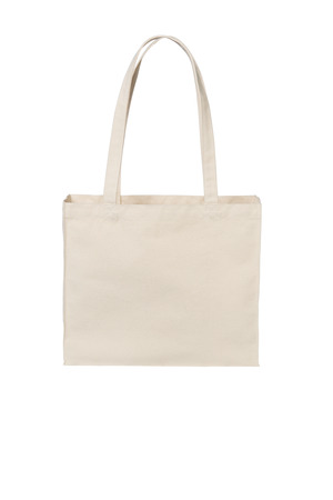 Port Authority Cotton Canvas Shopper Tote BG428 Natural