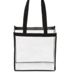 Port Authority Clear Stadium Tote BG430 Clear/ Black