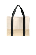Port Authority Straw Market Tote BG450 Deep Black