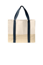 Port Authority Straw Market Tote BG450 River Blue Navy