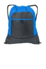 Port Authority Pocket Cinch Pack. BG611 Brilliant Blue/ Deep Smoke