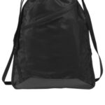 Port Authority Zip-It Cinch Pack. BG616 Black/ Black