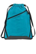 Port Authority Zip-It Cinch Pack. BG616 Tropic Blue/ Black
