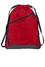 Port Authority Zip-It Cinch Pack. BG616 True Red/ Black
