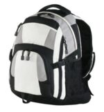 Port Authority Urban Backpack. BG77 Black/ Light Grey/ Stone