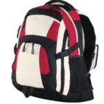 Port Authority Urban Backpack. BG77 Black/ Red/ Stone