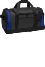Port Authority Voyager Sports Duffel. BG800 Dark Grey/ Twilight Blue