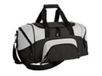 Port Authority - Small Colorblock Sport Duffel. BG990S Black/ Grey