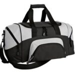 Port Authority - Small Colorblock Sport Duffel. BG990S Black/ Grey