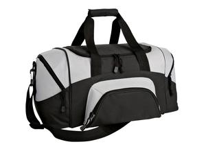 Port Authority - Small Colorblock Sport Duffel. BG990S Black/ Grey