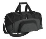 Port Authority - Small Colorblock Sport Duffel. BG990S Black/ Dark Charcoal