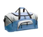 Port Authority - Standard Colorblock Sport Duffel. BG99 Carolina Blue/ Grey