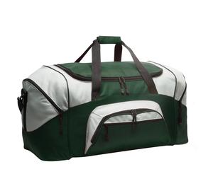 Port Authority - Standard Colorblock Sport Duffel. BG99 Hunter/ Grey