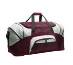 Port Authority - Standard Colorblock Sport Duffel. BG99 Maroon/ Grey
