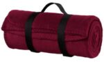 Port Authority - Value Fleece Blanket with Strap. BP10 Maroon