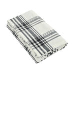 Port Authority Ultra Plush Blanket. BP31 Black/ White Plaid