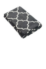 Port Authority Ultra Plush Blanket. BP31 Graphite/ Quatrefoil