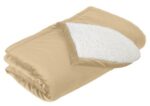Port Authority Mountain Lodge Blanket. BP40 Soft Camel