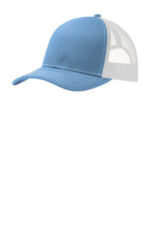 Port Authority Snapback Trucker Cap. C402 Carolina Blue/ White