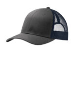 Port Authority Snapback Trucker Cap. C402 Grey Steel/ True Navy