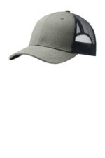 Port Authority Snapback Trucker Cap. C402 Heather Grey/ Rich Navy