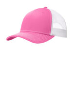 Port Authority Snapback Trucker Cap. C402 True Pink/ White
