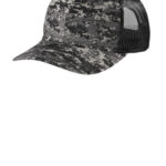 Port Authority Digi Camo Snapback Trucker Cap C404 Black Digi/ Black