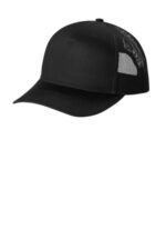 Port Authority Snapback Five-Panel Trucker Cap C405 Black