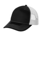 Port Authority Snapback Five-Panel Trucker Cap C405 Black/ White