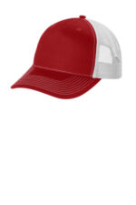 Port Authority Snapback Five-Panel Trucker Cap C405 Flame Red/ White