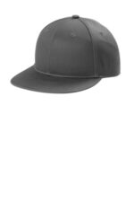 Port Authority Snapback Flat Bill Cap C406 Grey Steel