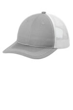 Port Authority Unstructured Snapback Trucker Cap C409 Gusty Grey/ White