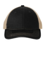 Port Authority Distressed Mesh Back Cap C600 Black/ Khaki