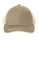 Port Authority Distressed Mesh Back Cap C600 Khaki/ Stone