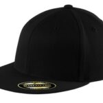 Port Authority Flexfit 210 Flat Bill Cap. C808 Black