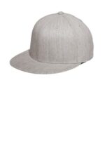 Port Authority Flexfit 210 Flat Bill Cap. C808 Heather Grey