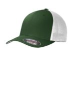 Port Authority Flexfit Mesh Back Cap. C812 Forest Green/ White
