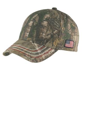 Port Authority Americana Contrast Stitch Camouflage Cap. C909 Realtree Xtra