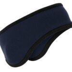 Port Authority Two-Color Fleece Headband. C916 Navy
