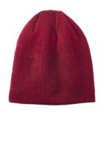 Port Authority Rib Knit Slouch Beanie. C935 Deep Red/ Black
