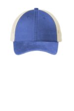 Port Authority Beach Wash Mesh Back Cap. C943 Blue Moon/ Stone